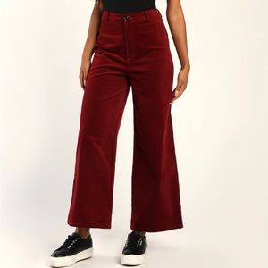 Lulu’s High Waisted Wide Leg Corduroy Pants